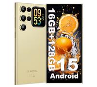 Smartphone Pas Cher Android 15 OUKITEL C62 - 16Go+128Go 6.88"" 90Hz HD+, Écran secondaire de 1,81"" - 5150mAh Téléphone 4G GPS, Or