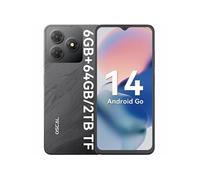 Smartphone pas cher FLAT 2C 6,56 6Go+64Go/SD 2To 5000mAh Android 14 GO Dual SIM - Noir