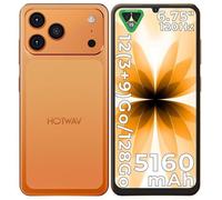 Smartphone Pas Cher HOTWAV A17 Pro Max-Cadeaux Valentin-6,75 Pouces HD+ 5160mAh 3+128Go 13MP Téléphone Portable GPS/Face ID - Orange