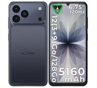 Smartphone Pas Cher HOTWAV A17 Pro Max-Cadeaux Valentin-6,75 Pouces HD+ 5160mAh 3+128Go 13MP Téléphone Portable GPS/Face ID - Noir