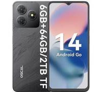Smartphone pas cher Oscal FLAT 2C 6,56 6Go+64Go/SD 2To 5000mAh Android 14 GO Dual SIM - Noir Noir G
