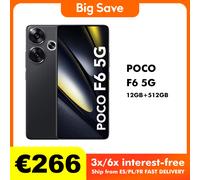 Smartphone POCO F6 5G, version globale, NDavid Snapdragon®Isabel 3-Turbo Charging, 120Hz, 90W, 5000mAh, 8s, GENE ARY Black