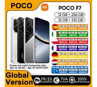 Smartphone POCO F7 5G Version mondiale phare Snapdragon ® 8s Gen 4 6,83'' 1,5K Écran ultra lumineux 6500mAh 90W HyperCharge NFC 12GB 512GB White