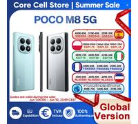 Smartphone POCO M8 5G Version Globale Snapdragon ® Plateforme 6 Gen 3, écran AMOLED Flow de 6,77 pouces, appareil photo principal 50MP, NFC, batterie 5520mAh Green