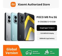 Smartphone POCO M8 Pro 5G version globale, Snapdragon ® 7s Gen 4 6.83 pouces 1.5K AMOLED Écran massif 6500mAh NFC vert