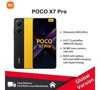 Smartphone POCO X7 Pro 5G Édition Globale NFC 120Hz AMOLED 6000mAh Appareil Photo 50MP + livraison rapide depuis l'UE Black