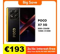 Smartphone Poco X7 Version Globale Dimensity 7300-Ultra Écran Amoled Courbé 6,67" 1,5K NFC Sans Chargeur Black