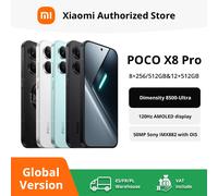 Smartphone POCO X8 Pro version globale, processeur Dimensity 8500-Ultra, batterie 6500 mAh, écran AMOLED 6,59 pouces 1,5K 120 Hz, 50 MP BLANC