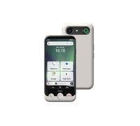 Doro Aurora A10 Smartphone pour Seniors, Téléphone Portable Senior | Smartphone simple pour senior avec WhatsApp, grand écran, touche SOS GPS, compatible appareils auditifs, blanc