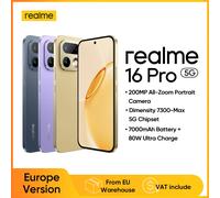 Realme Smartphone 16 Pro 5G – 8 Go de RAM – 256 Go – Master Gold