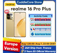Realme Smartphone 16 Pro+ 5G – 8 Go de RAM, 256 Go, Appareil photo 200 MP – Doré
