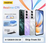 Smartphone Realme C71 Version Internationale 128 Go/256 Go, processeur octa-core, 120 Hz, batterie de 6300mAh 45W 50MP AI Camera White