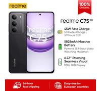 Smartphone Realme C75 5G, 8 Go de RAM, 256 Go de stockage, batterie 6000 mAh, charge rapide 45 W, appareil photo 50 MP, écran LCD HD 6,6 pouces 90 Hz, double SIM, téléphone mobile Android Or