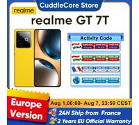 Smartphone realme GT 7T 5G Version Globale MediaTek 8400-MAX Écran 6,8'' 120Hz Batterie Titan 7000mAh Charge Ultra Rapide 120W 12 Go + 256 Go Ice Sence Noir