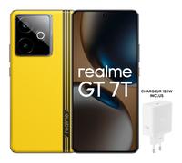 PACK SMARTPHONE REALME GT7T 6,8 5G DOUBLE NANO SIM 512 GO JAUNE AVEC CHARGEUR REALME 120 W