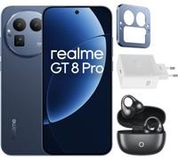 Realme Smartphone GT8 Pro 6,79" 5G 512 Go Urban Blue – Pack chargeur 120W, kit déco bleu, écouteurs