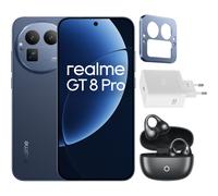 PACK SMARTPHONE REALME GT8 PRO 6,79 5G DOUBLE NANO SIM 512 GO URBAN BLUE + KIT DÉCO BLEU + CHARGEUR 120 W BLANC + ECOUTEURS B