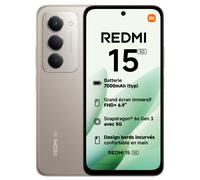 Xiaomi Redmi 15 5G 17,5 cm (6.9") Double SIM hybride Android 15 USB Type-C 8 Go 256 Go 7000 mAh Gris