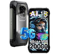Blackview Téléphone incassable XPLORE 2 – 5G Android 15, 6,73", 48Go+1To, 20000mAh, NFC – Noir