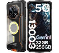 Smartphone Robuste 5G DOOGEE Fire 7 Pro 32Go+256Go 6,6'' 13000mAh Telephone Portable Incassable 64MP Double SIM/NFC/Face ID Orange