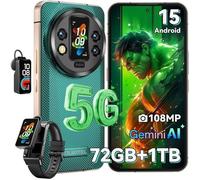 Smartphone Robuste 5G OUKITEL WP200 Pro,72Go + 1To,Android 15 Téléphone Portable Incassable,8800mAh/WiFi6/NFC avec Vert SMARTPHONE