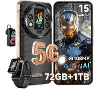Smartphone Robuste 5G OUKITEL WP200 Pro,72Go + 1To,Android 15 Téléphone Portable Incassable,8800mAh/WiFi6/NFC avec Noir SMARTPHONE
