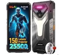 Smartphone Robuste 5G Ulefone Armor 34 Pro Android 15 32+512Go 6,95"" FHD+ 25500mAh Téléphone Portable Incassable Dural SIM/NFC Noir