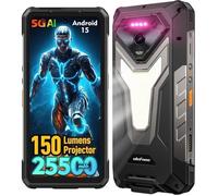 Smartphone Robuste 5G Ulefone Armor 34 Pro Android 15 32+512Go 6,95"" FHD+ 25500mAh Téléphone Portable Incassable Dural SIM/NFC Noir