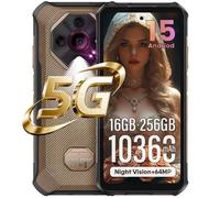 Smartphone Robuste 5G Ulefone Armor X16 Pro 16Go+256Go 6.56"" Smartphone Incassable 10360mAh 64MP Vision Nocturne Dural SIM/NFC Or