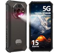 Smartphone Robuste 5G Ulefone Armor X16 Pro 16Go+256Go 6.56"" Smartphone Incassable 10360mAh 64MP Vision Nocturne Dural SIM/NFC Noir