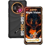 Smartphone Robuste 5G Ulefone Armor X31 Pro 12Go+256Go 6.56"" 6050mAh Téléphone Incassable 64MP Vision Nocturne Dual SIM/NFC Orange