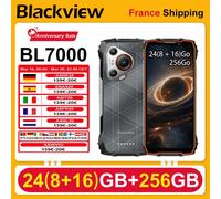 Smartphone robuste Blackview BL7000 5G AI (sans prise EU) Android 15, 24 (8 + 16) Go, 256 Go, écran 6,78 pouces, 120 Hz, batterie 7 500 mAh, 33 W, NFC noir