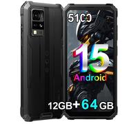 Smartphone Robuste BLACKVIEW BV4800 SE,6.56'' HD+,Android 15,12Go RAM 64Go,5100mAh,IP68/IP69K,Dual SIM 4G,5G Wifi,NFC,Face ID,Noir
