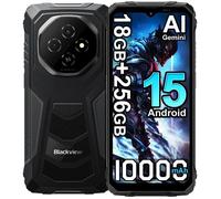 Smartphone Robuste BLACKVIEW FORT 1 Android 15,Batterie 10000mAh Telephone Portable Incassable,18Go RAM+256Go ROM/TF 2To,6.56'',Noir