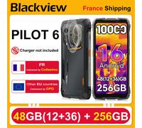 Smartphone robuste Blackview OSCAL PILOT 6, 48 Go (12+36) de RAM + 256 Go de ROM, MTK G100, 6,78 pouces, Android 16, batterie 10000 mAh, charge 27 W, NFC noir