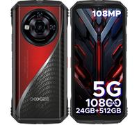 Smartphone Robuste DOOGEE S118 PRO - 5G - 6.6"" FHD+ 120Hz - 24Go RAM - 512Go - 10800mAh - Rouge