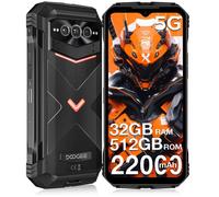 Smartphone robuste DOOGEE V MAX PRO 5G Écran 6.58"" 120Hz 32+512Go - Grande batterie 22000mAh Android 14 - caméra 108MP NFC - Noir