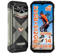 Smartphone robuste DOOGEE V MAX PRO 5G Écran 6.58"" 120Hz 32+512Go - Grande batterie 22000mAh Android 14 - caméra 108MP NFC - Gris