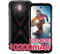 Smartphone Robuste HOTWAV Cyber X 14Go+256Go 6,78'' 10200mAh Telephone Portable Incassable avec Écran Secondaire Dual SIM 4G Noir