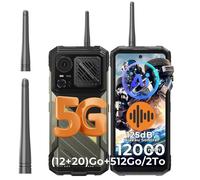 Smartphone Robuste HOTWAV Hyper 8 Ultra 5G 12000mAh Écran 6,8"" 2K 12+512Go Caméra 108MP Téléphone Etanche IP68-Bronze