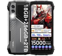 Smartphone robuste Blackview OSCAL PILOT 1 18 Go RAM 256 Go ROM 6,67 Android 14 15000 mAh only cell phone noir