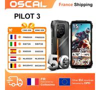 Smartphone robuste OSCAL PILOT 3 [sans chargeur UE] 36 Go (12 + 24) + 256 Go Android 15 6,78" 7500 mAh 50 MP + 32 MP + 20 MP 120 Hz 33 W NFC With EU Charger (33W)