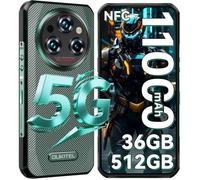 OUKITEL WP35 Pro 5G Incassable 36 Go + 512 Go / TF 2To Smartphone Incassable 11000mAh/33W Android 14, 6.6" FHD 64MP 5G Dual SIM/NFC Vert