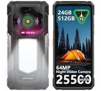Smartphone Robuste Ulefone Armor 33 24Go+512Go 6,95"" 25500mAh Téléphone Portable Incassable 64MP Vision Nocturne Dural SIM/NFC Noir