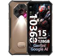Smartphone Robuste Ulefone Armor X16 12Go+128Go/2TB 6,56"" 10360mAh Telephone Portable Incassable Android 15 NFC/48MP/3-Slots/GPS Or
