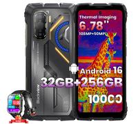 Smartphone Robustes Blackview ROCK 3 Téléphone Portable Incassable,Android 16,6.78"",32Go+256Go,Noir,Avec W60 Montre Connectée-Noir