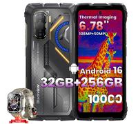 Smartphone Robustes Blackview ROCK 3 Téléphone Portable Incassable,Android 16,6.78"",32Go+256Go,Noir,Avec W60 Montre Connectée-Gris