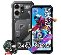 Smartphone Robustes OSCAL MARINE 3 Téléphone Portable Incassable,6.56"", Android15,24Go+256Go,5000mAh,NFC-Noir,avec W50Pro Montre