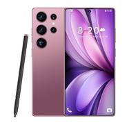 Smartphone S26 Ultra avec Stylet intégré, 16 Go de RAM, 1 to de ROM, Grand écran HD 7,3 Pouces, 1440 x 3040, Triple caméra 72/108 MP, 8 000 mAh, Snapdragon 8 Gen 3 (10 cœurs),Rose Gold-1TB