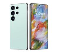 Smartphone S26 Ultra avec Stylet intégré, téléphone Mobile Android 5G Double SIM, Version Internationale, écran 7,3 Pouces, 8 000 mAh, idéal pour L'Aventure en Plein air,Cyan-1TB
